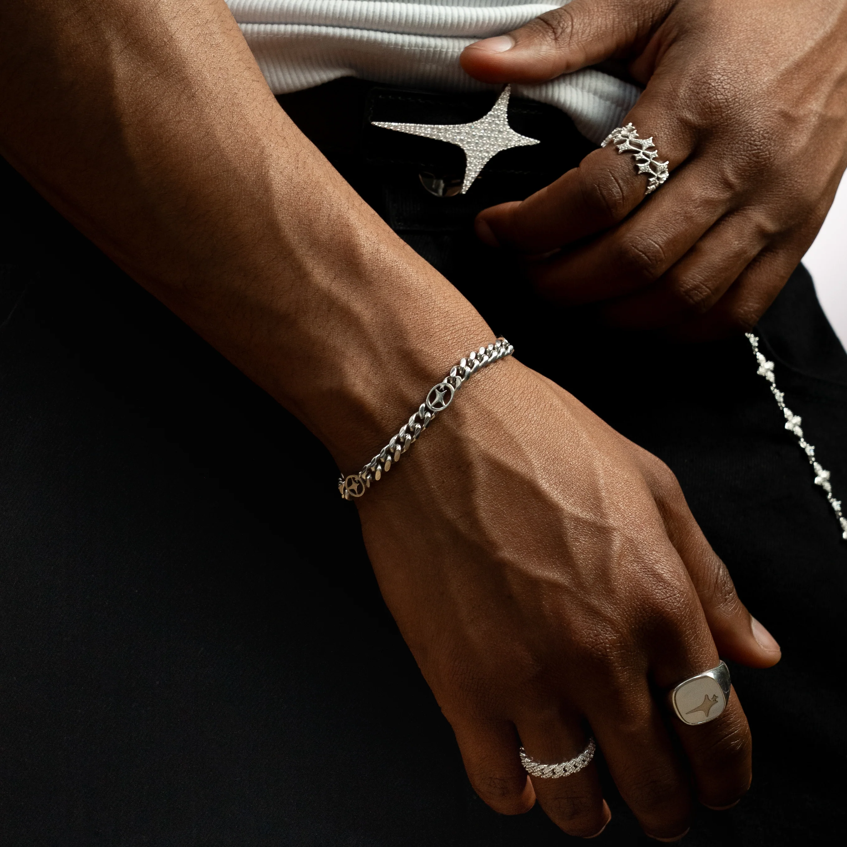 Bracelet Cuban link 6 mm Signature Argenté - Image 5