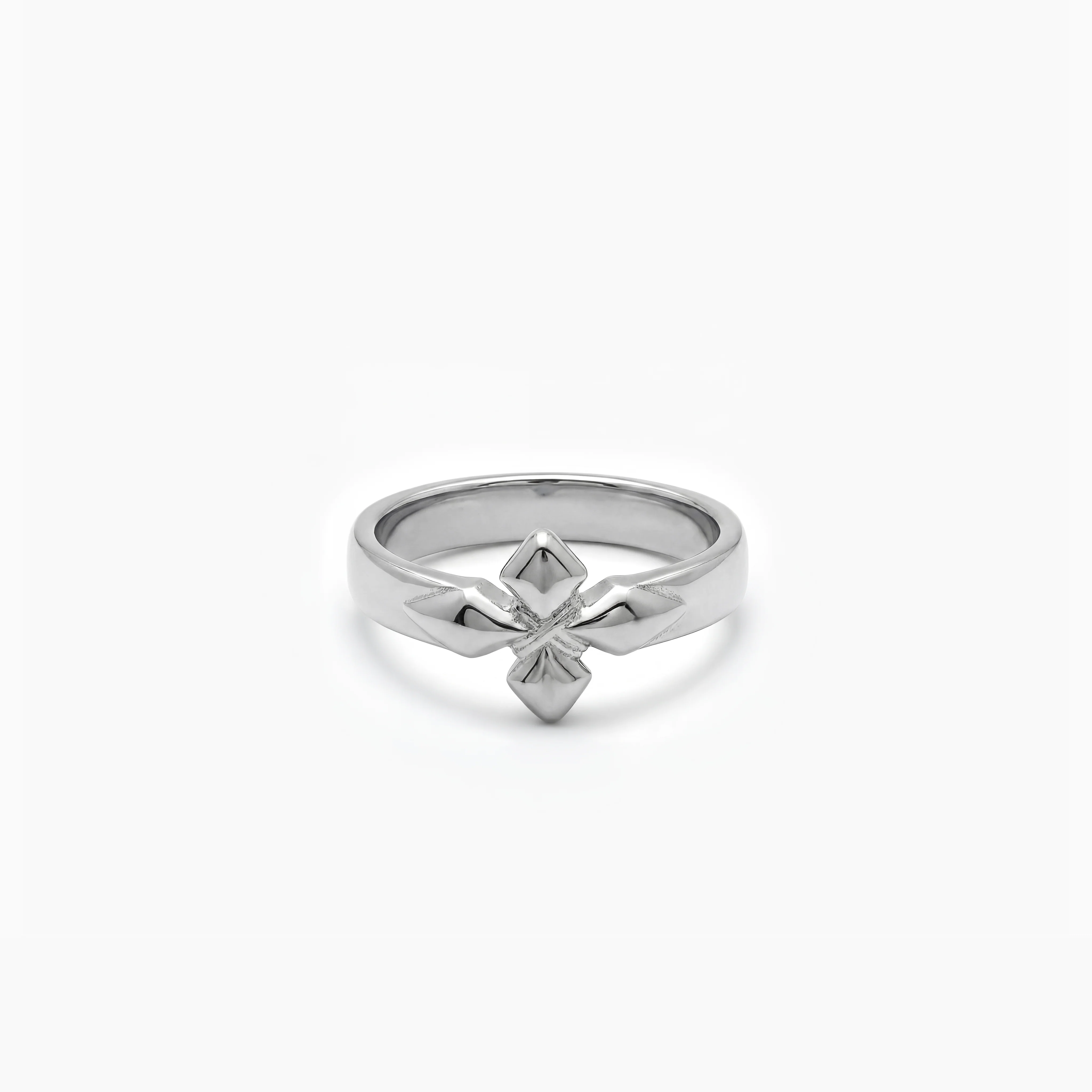 Crossed star ring- Argenté