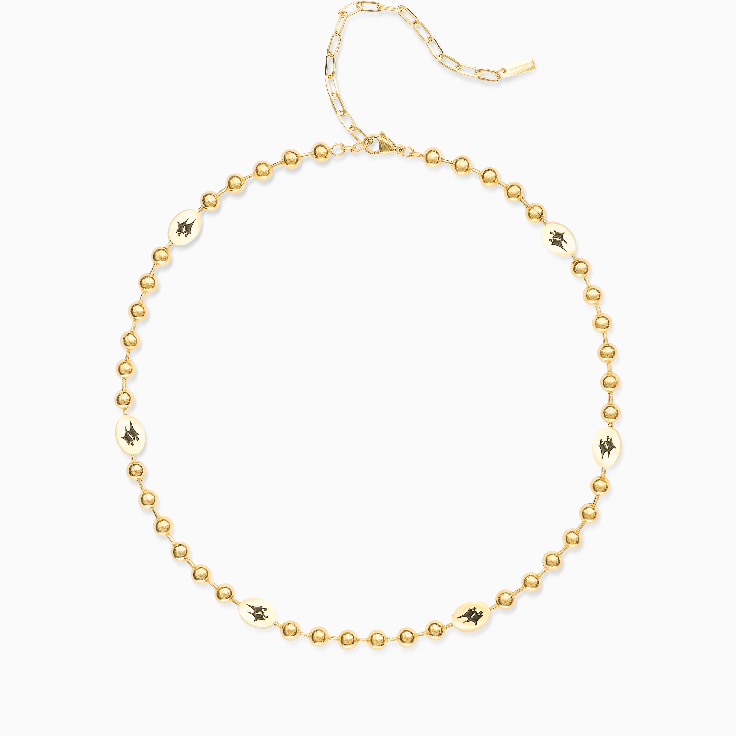 Chaîne Bead link Signature Dorée