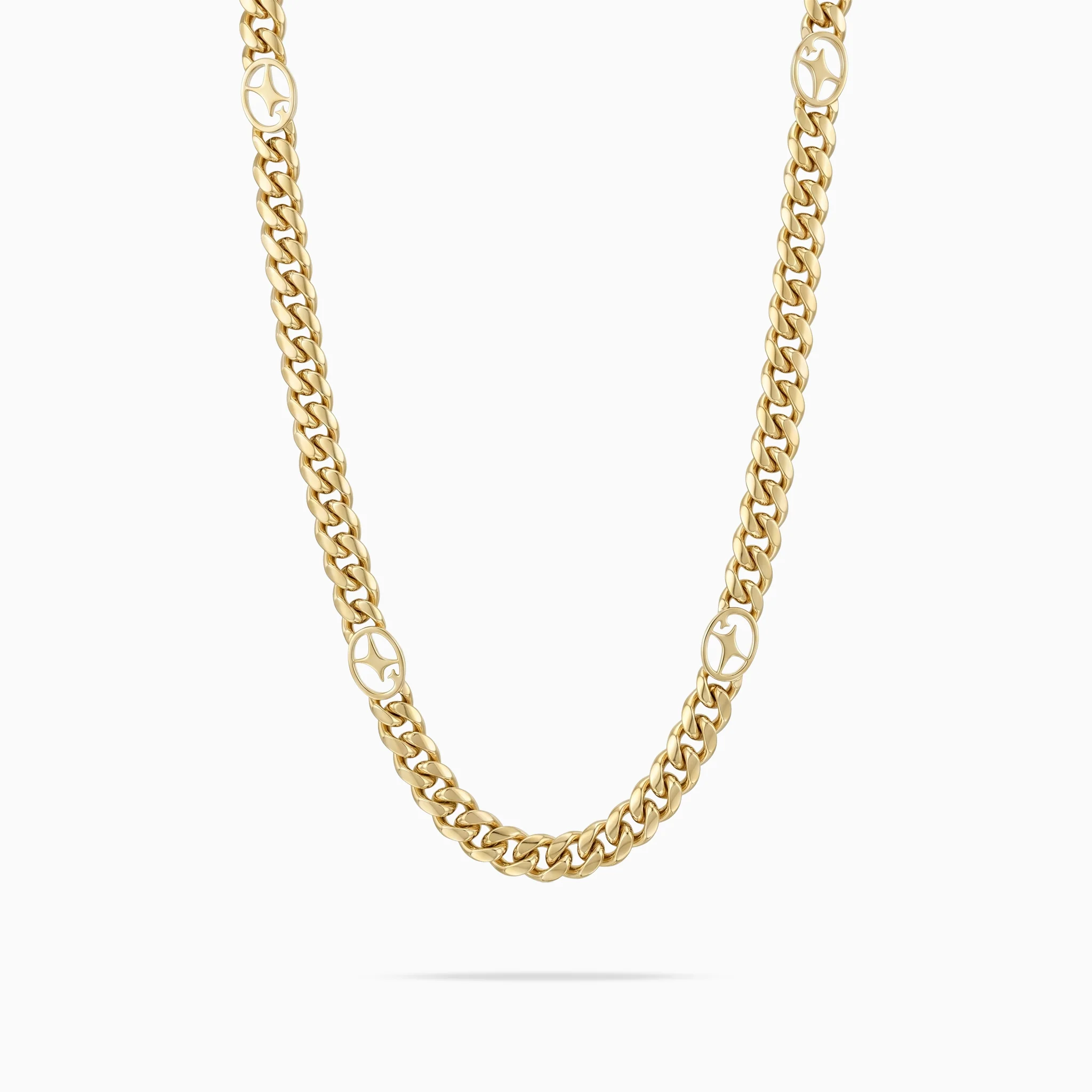 Chaîne Cuban link 6 mm Signature Dorée
