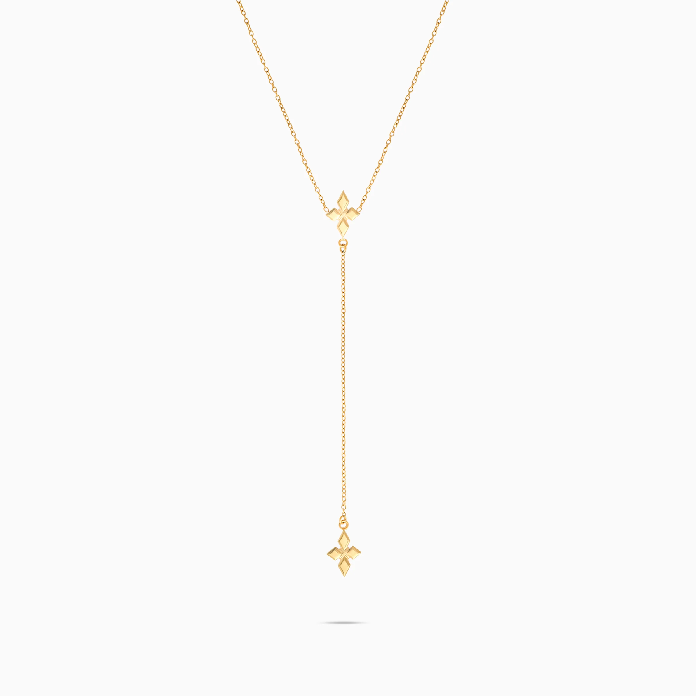 Chaîne Double Crossed Star - Doré