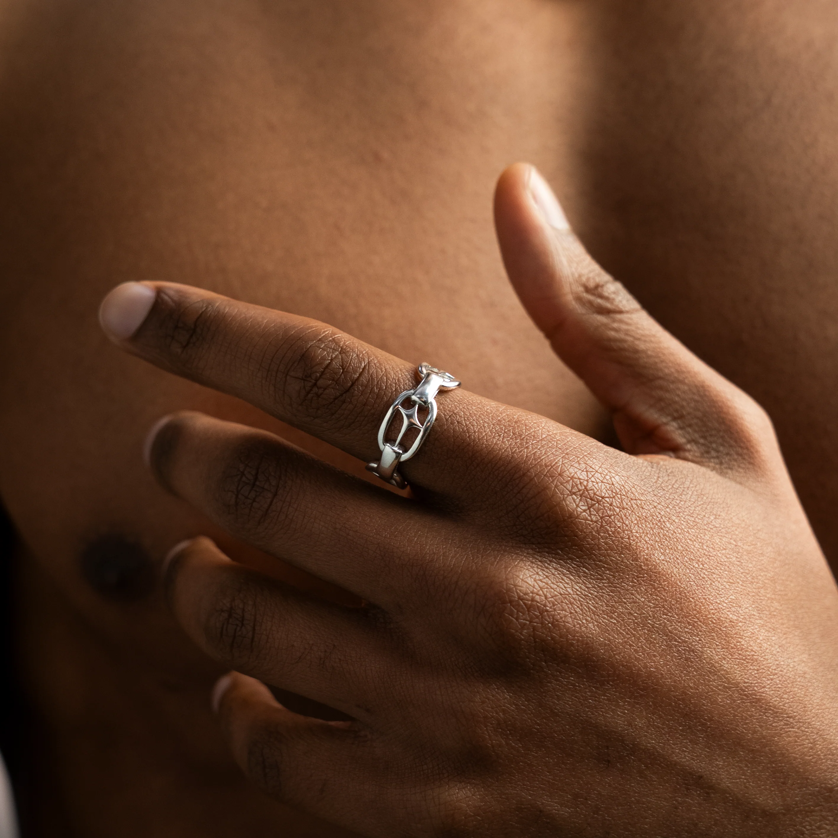H-ring signature argentée - Image 2