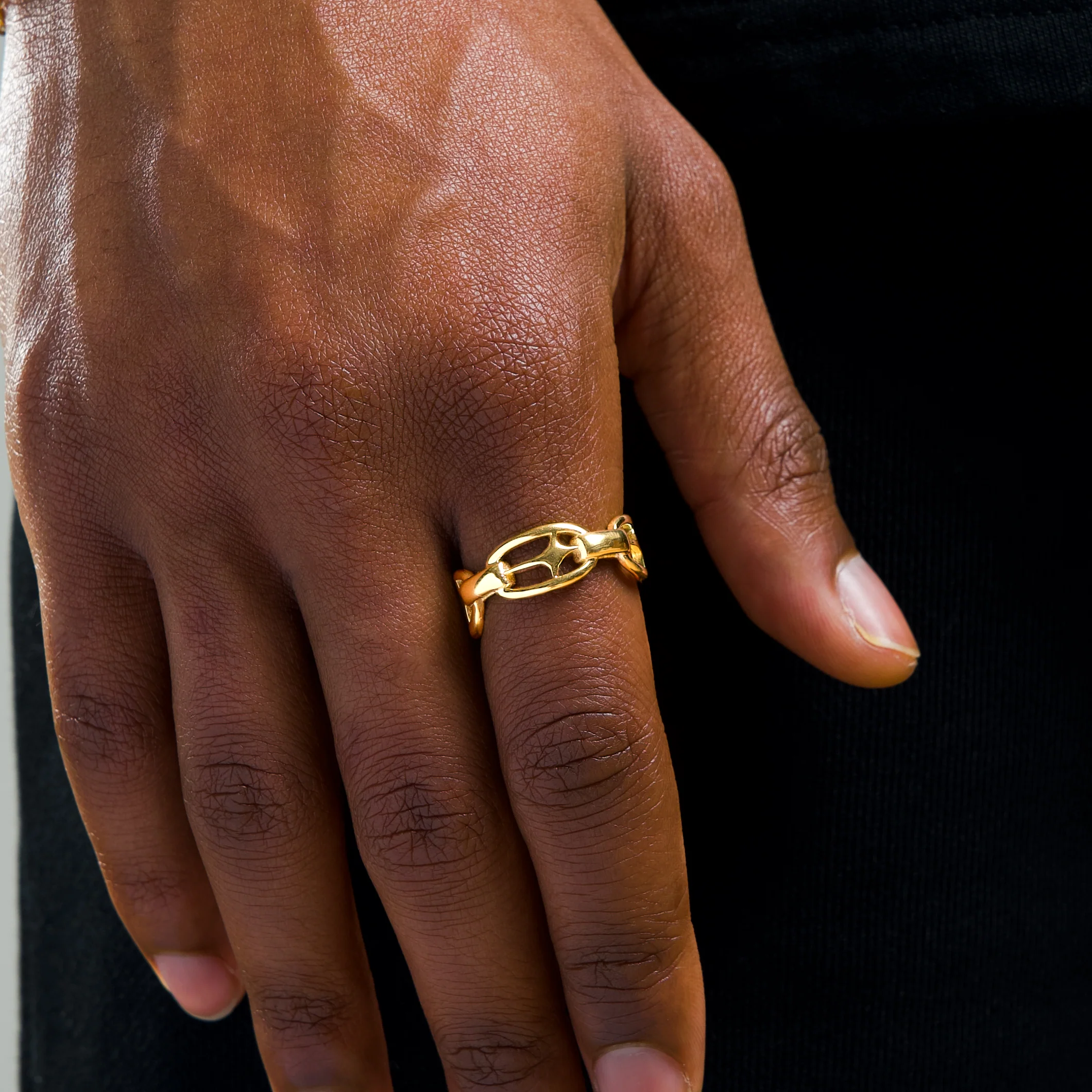 H-ring signature dorée - Image 2