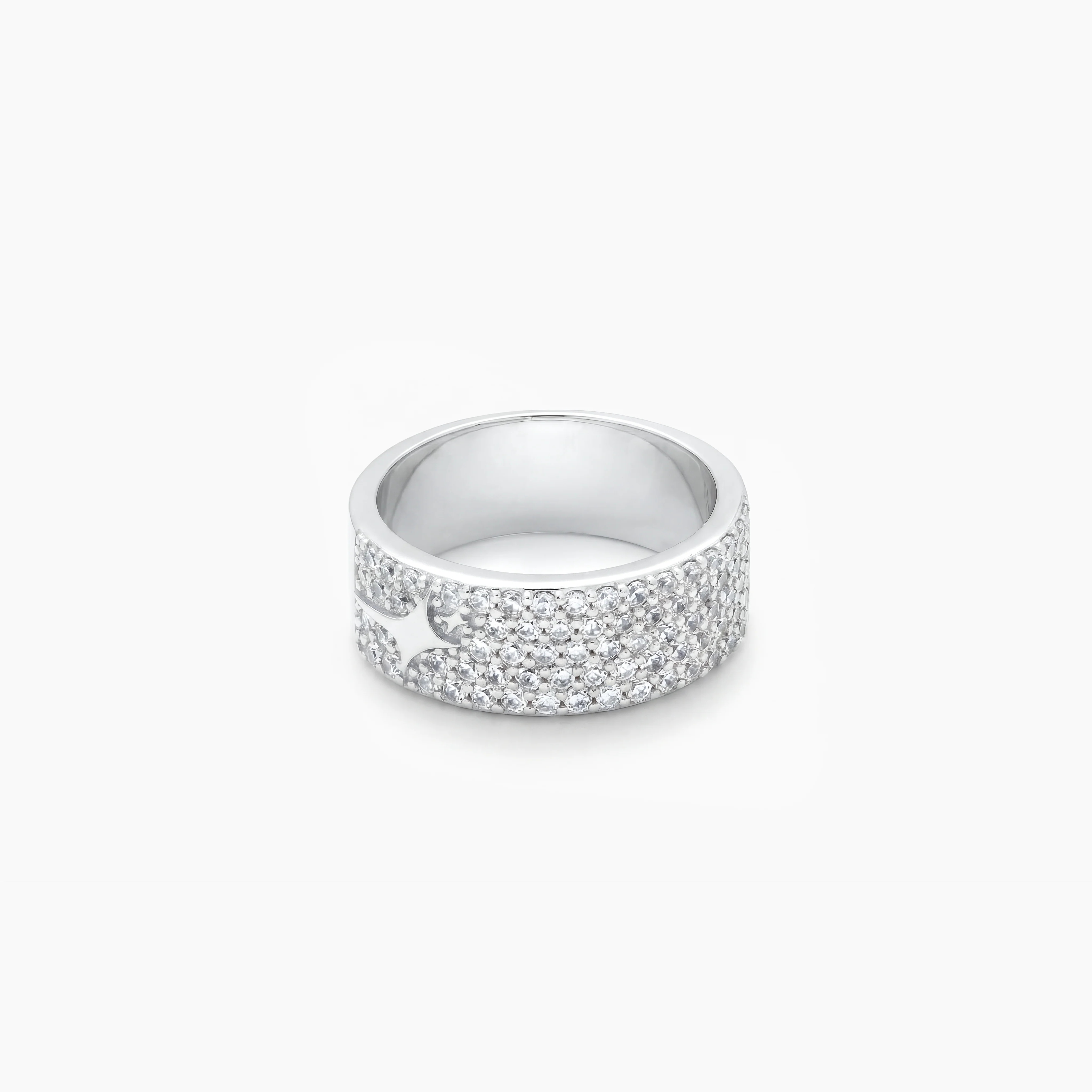 Iced band signature argentée