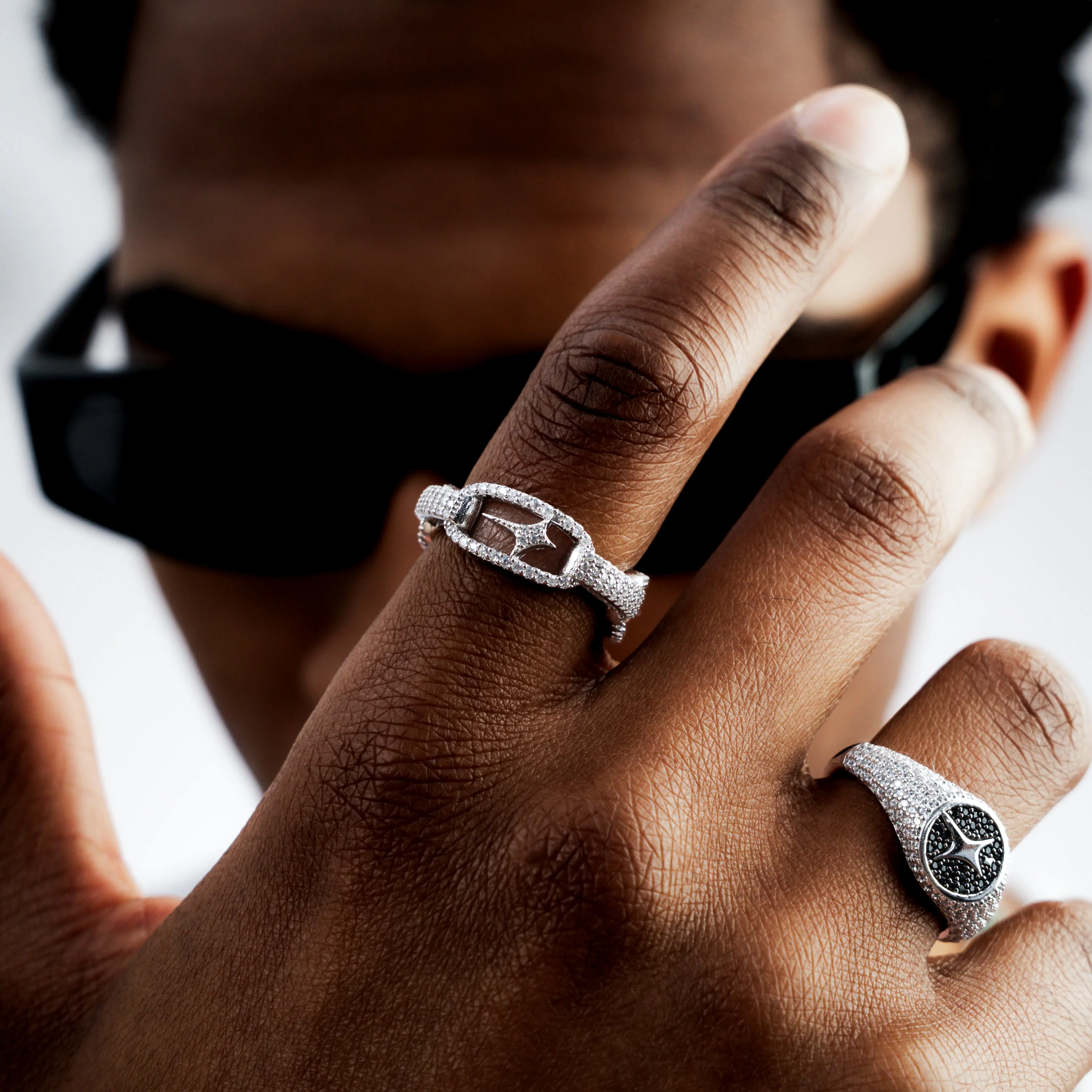 Iced H-ring signature argentée - Image 3
