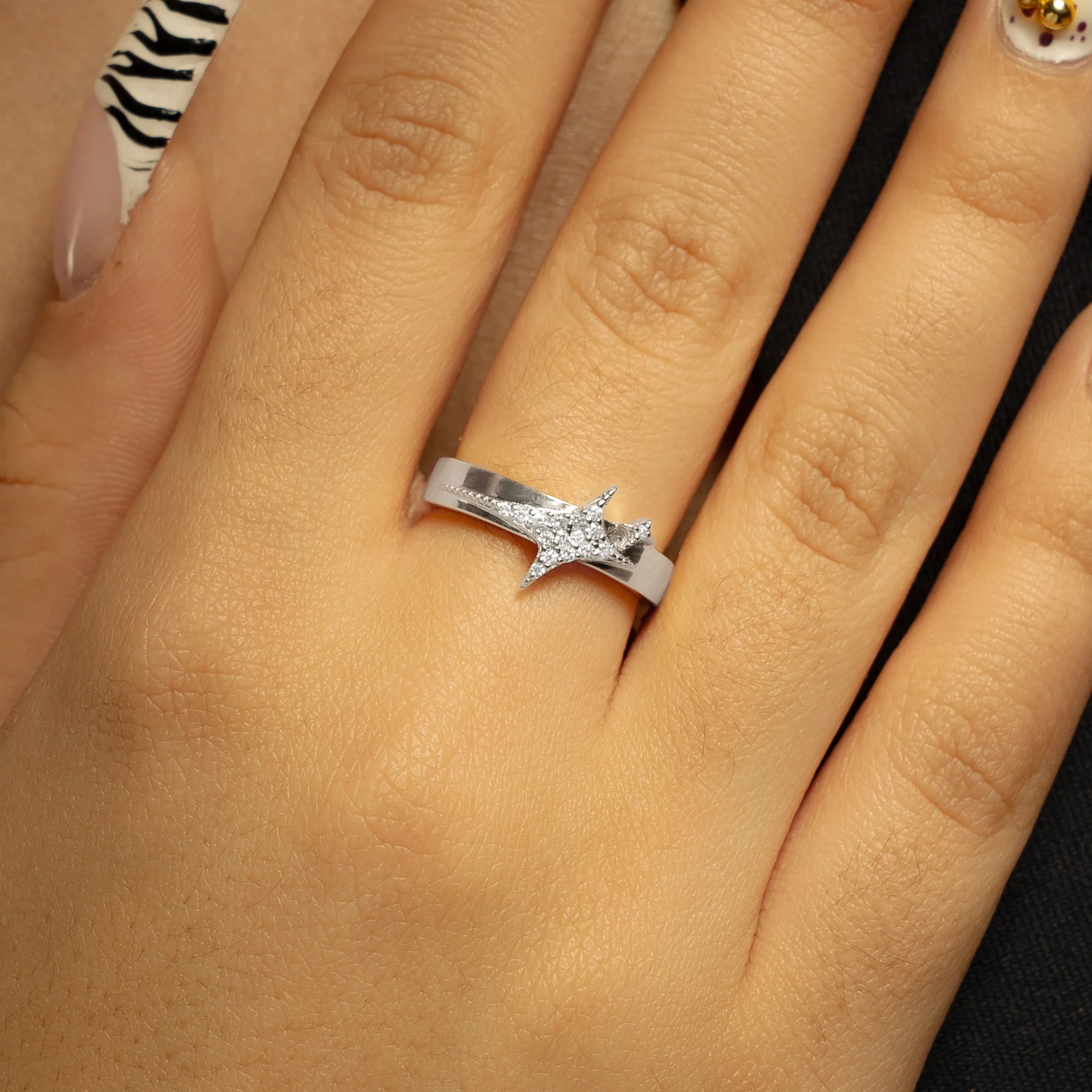 Iced signature ring argentée - Image 2