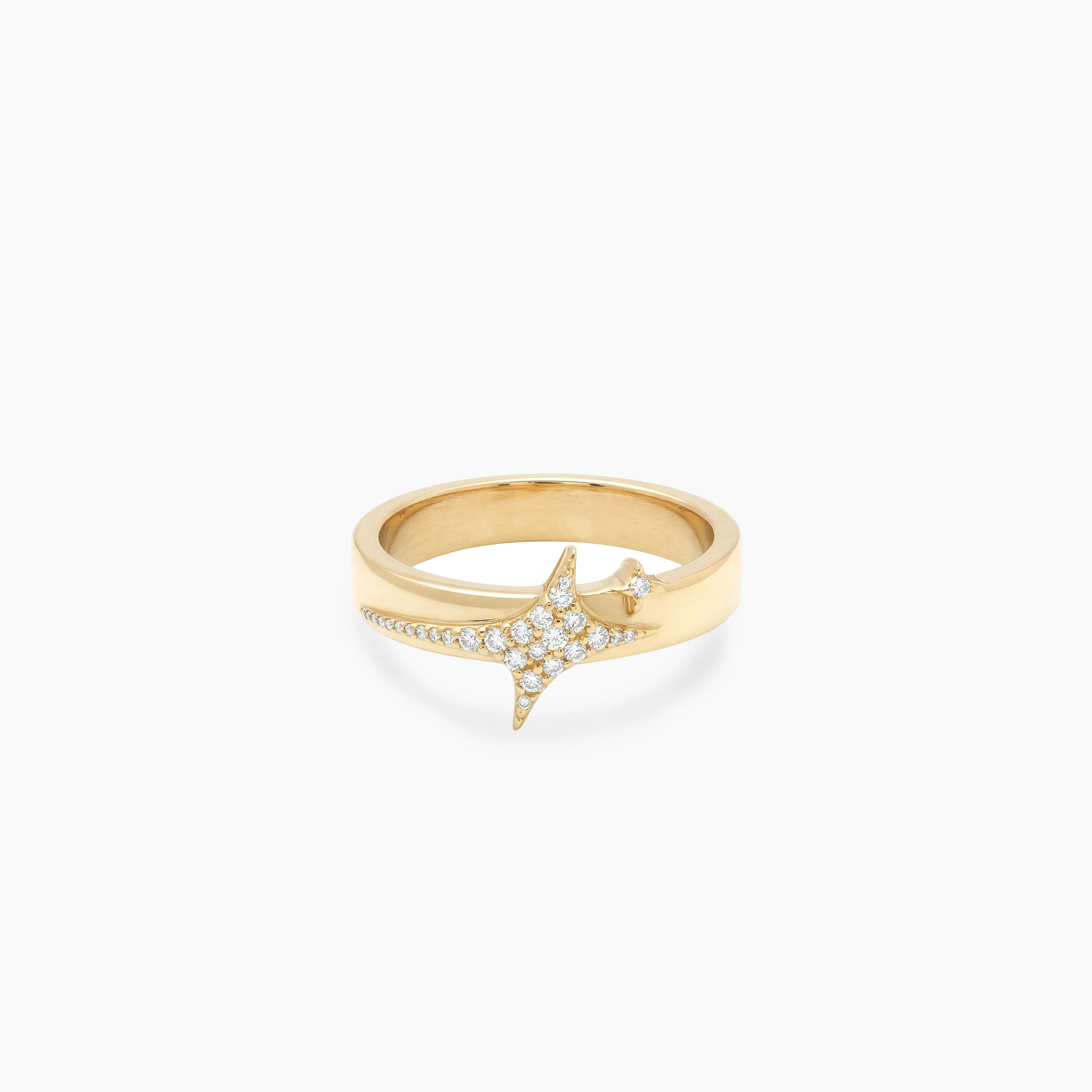 Iced signature ring dorée