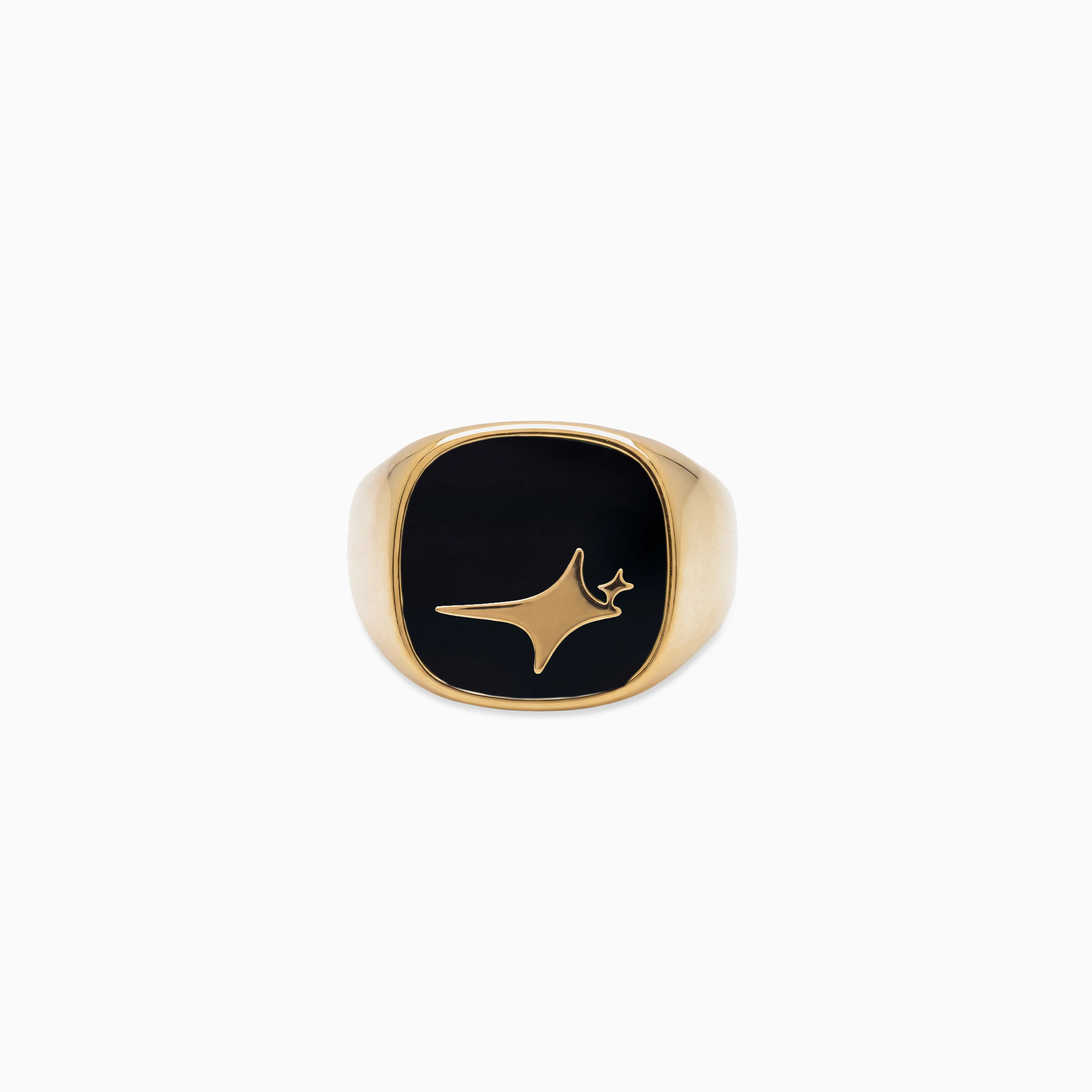 Raw Ring Dorée - Motif Noir