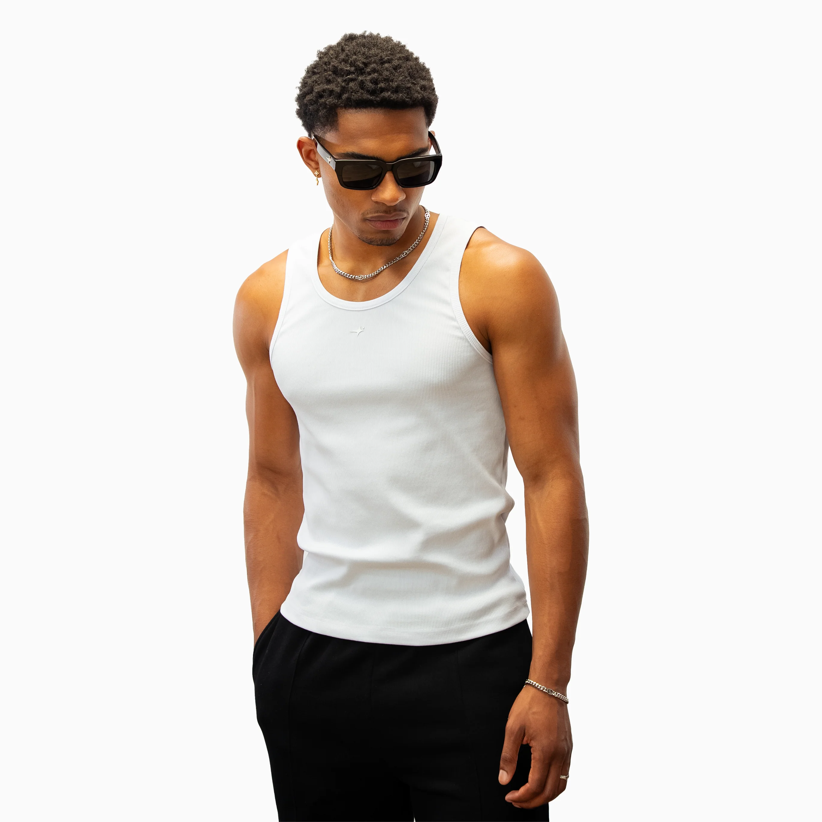Rib Tank Signature - Blanc - Image 4