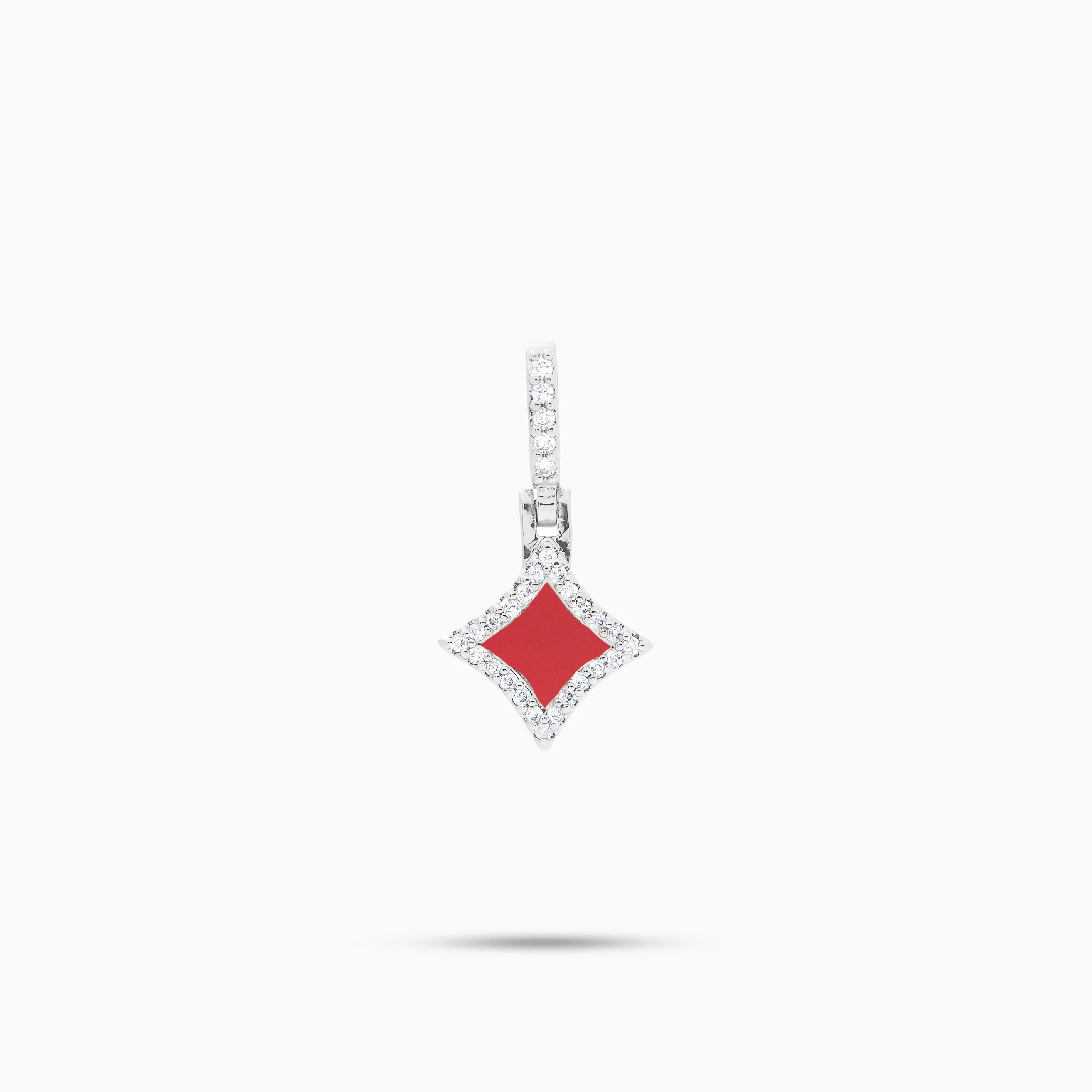 Star argentée - Motif Rouge