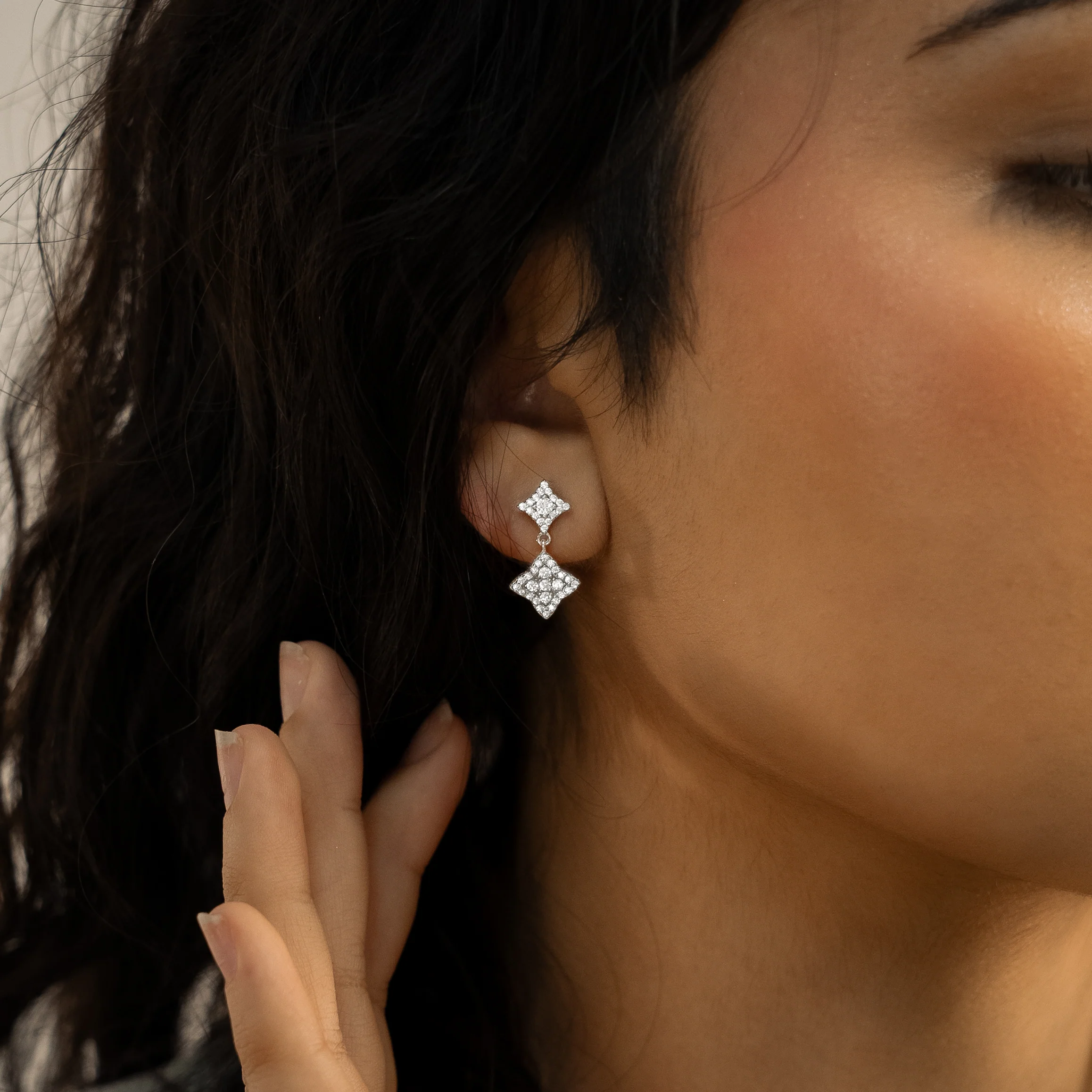 Stars & Flowers earrings argentées - Image 2
