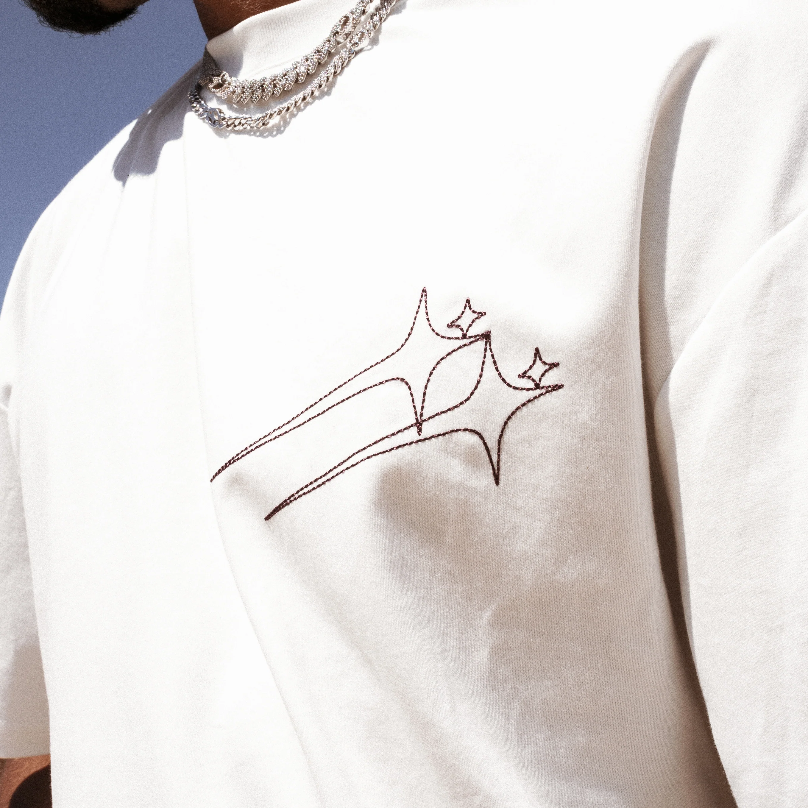 T-shirt Twin Stars - Blanc - Image 6
