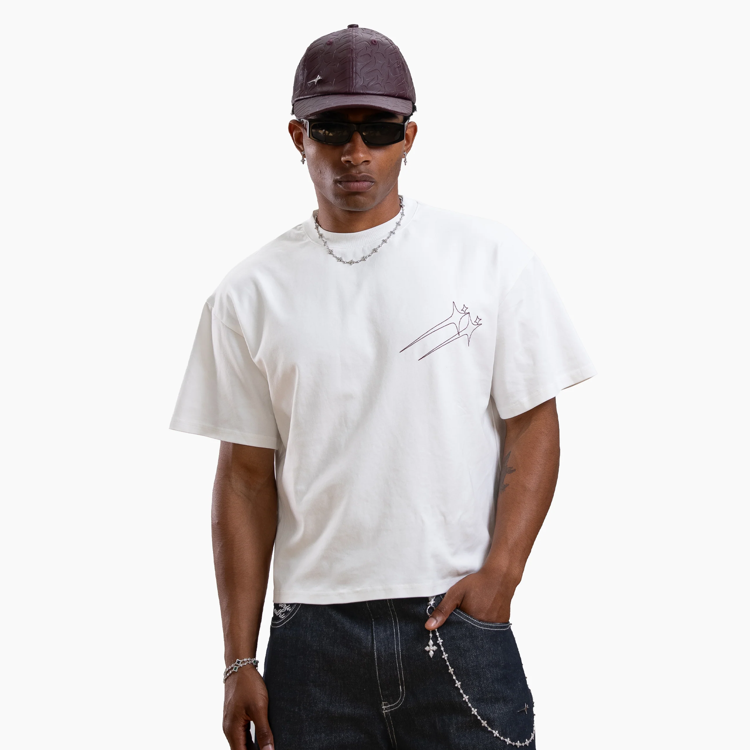 T-shirt Twin Stars - Blanc - Image 8